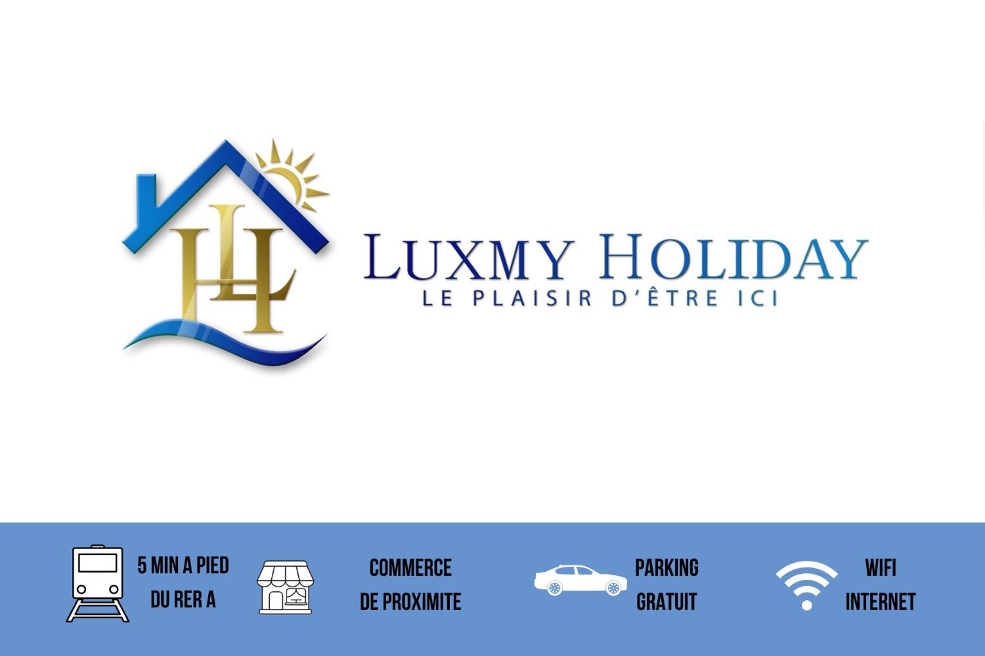 Disney Blue Lagoon - Ideal Sejour Famille Et Professionnel - Parking Inclus - Facile D'Acces - Proche Transport & Parc Disney Bussy-Saint-Georges Bagian luar foto